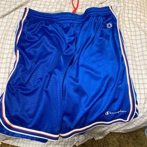 Mens XL champion shorts .  Worn one time basically new , no flaws or holes